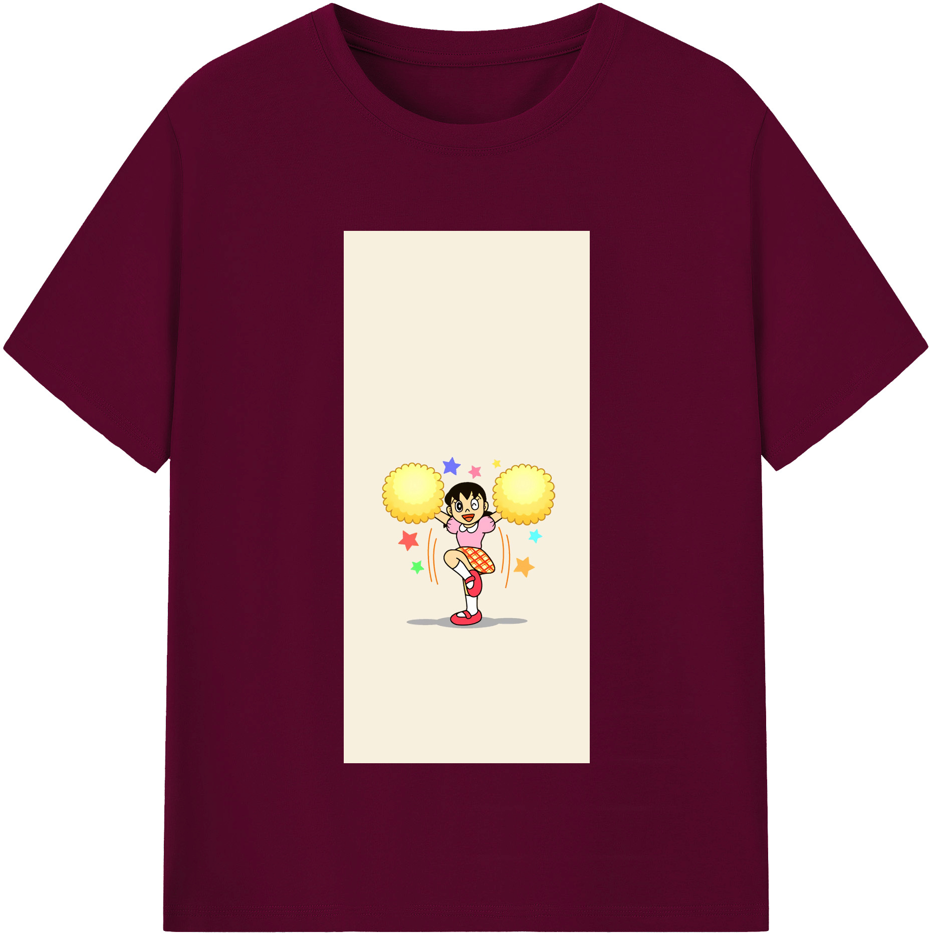 （画像用） ドラえもん みなもと しずか Doraemon Shizuka Minamoto レディースカジュアルプリントTシャツ（綿100％）